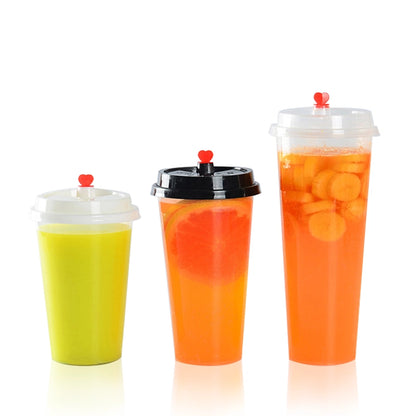 360ml Factory price Custom printed clear Boba Bubble Milk Tea Disposable Plastic Cups