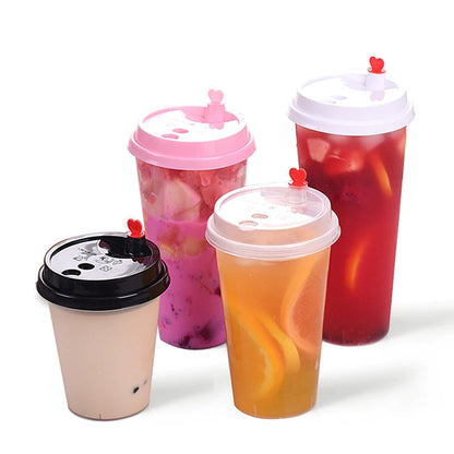 500ml Factory price Custom printed clear Boba Bubble Milk Tea Disposable Plastic Cups
