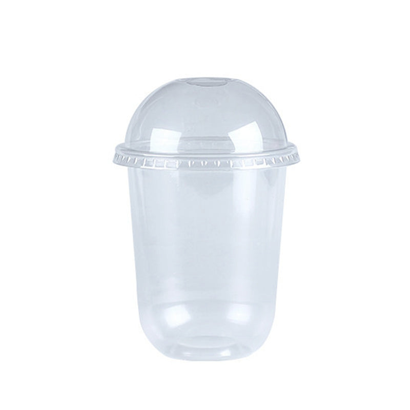95mm-360ml Hot saleCustomized U Shape Disposable Injection PP CupWith Dome Flat Lid